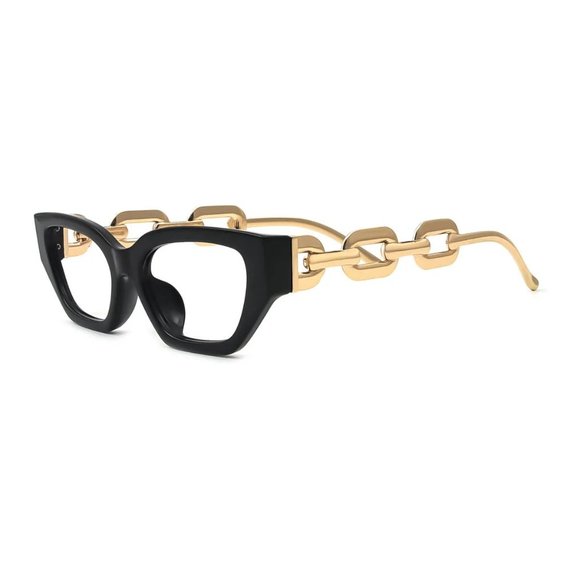 Eyeglasses - Black with Gold Link Arms 2.00 - Picture 2 of 9